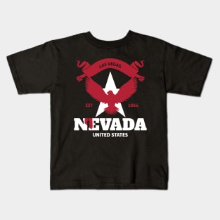 US Eagle NEVADA Celebration Day, Happy NEVADA State Day Nevada Happy Celebration Day Kids T-Shirt